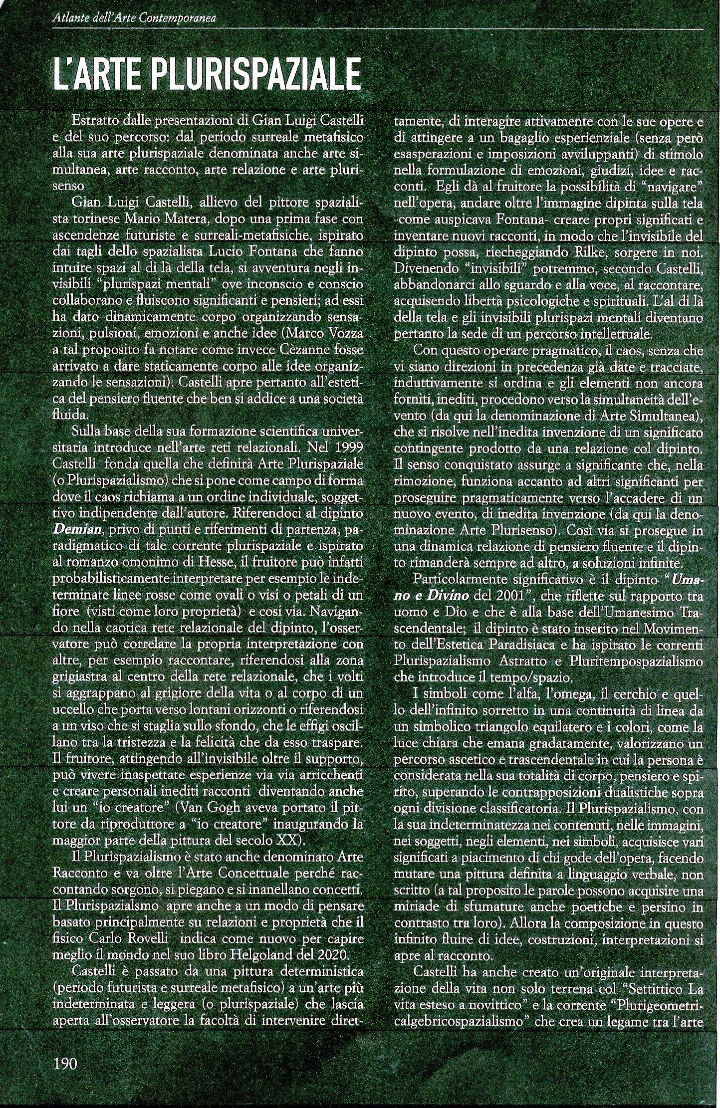 Atlante dell'Arte Contemporanea  De Agostini  2021 Sezione Avanguardie  Pag  190